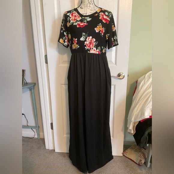 Perfect Peach - Short sleeve floral top empire waist dress - Picture 2 of 9